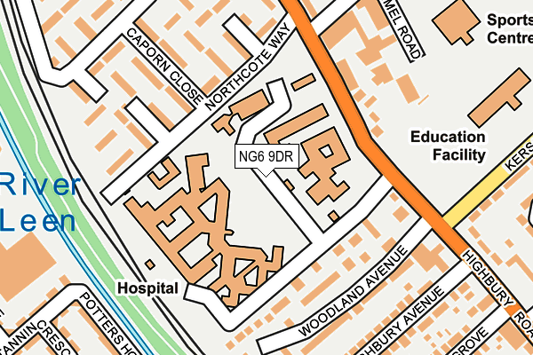 NG6 9DR map - OS OpenMap – Local (Ordnance Survey)