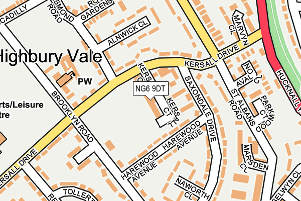 NG6 9DT map - OS OpenMap – Local (Ordnance Survey)