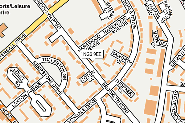 NG6 9EE map - OS OpenMap – Local (Ordnance Survey)