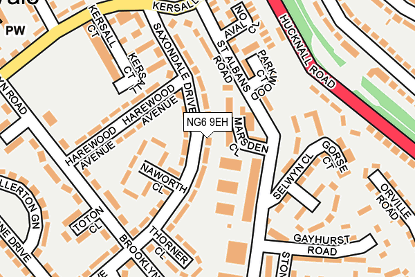 NG6 9EH map - OS OpenMap – Local (Ordnance Survey)