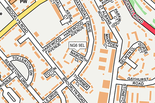 NG6 9EL map - OS OpenMap – Local (Ordnance Survey)