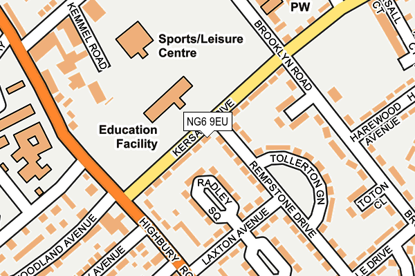 NG6 9EU map - OS OpenMap – Local (Ordnance Survey)