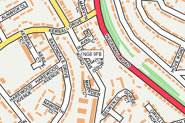 NG6 9FB map - OS OpenMap – Local (Ordnance Survey)