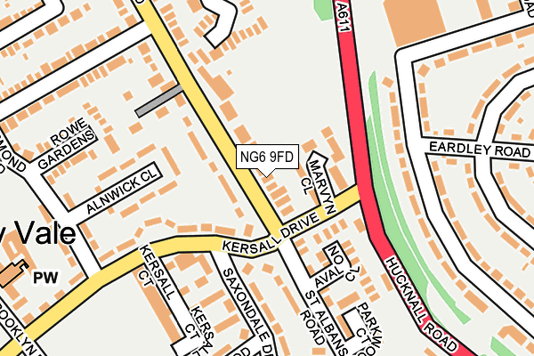 NG6 9FD map - OS OpenMap – Local (Ordnance Survey)