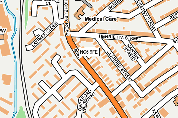 NG6 9FE map - OS OpenMap – Local (Ordnance Survey)