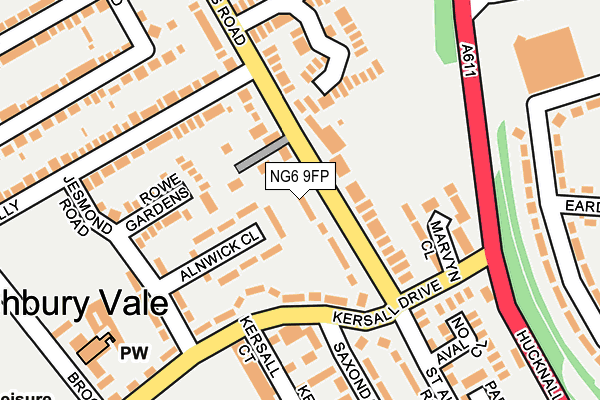 NG6 9FP map - OS OpenMap – Local (Ordnance Survey)