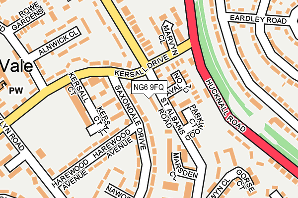 NG6 9FQ map - OS OpenMap – Local (Ordnance Survey)