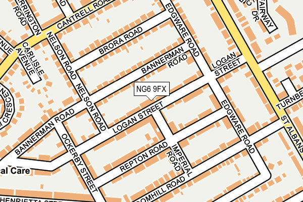 NG6 9FX map - OS OpenMap – Local (Ordnance Survey)