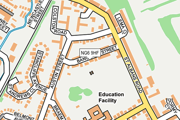 NG6 9HF map - OS OpenMap – Local (Ordnance Survey)