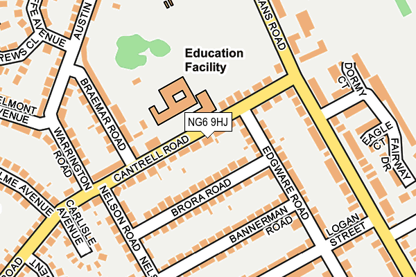 NG6 9HJ map - OS OpenMap – Local (Ordnance Survey)