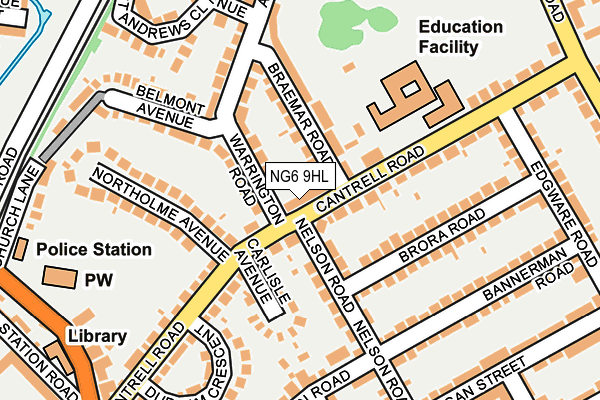 NG6 9HL map - OS OpenMap – Local (Ordnance Survey)