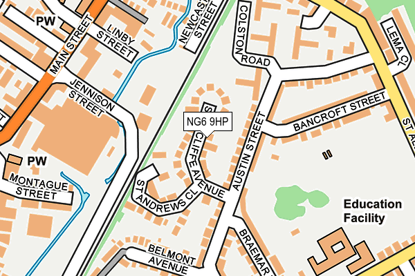 NG6 9HP map - OS OpenMap – Local (Ordnance Survey)