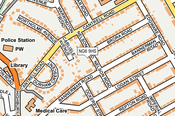 NG6 9HS map - OS OpenMap – Local (Ordnance Survey)