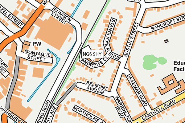 NG6 9HY map - OS OpenMap – Local (Ordnance Survey)