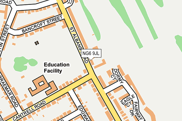 NG6 9JL map - OS OpenMap – Local (Ordnance Survey)