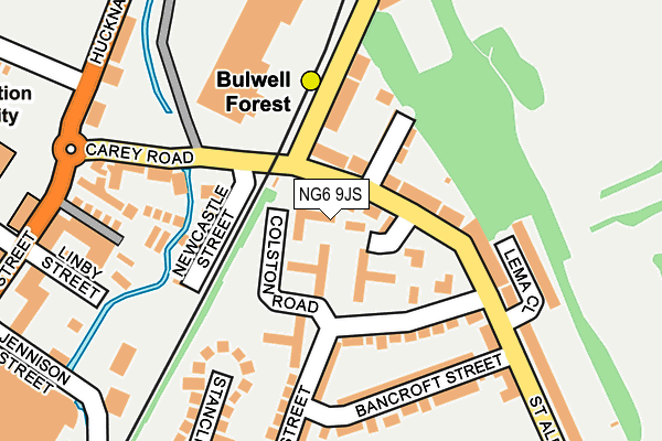 NG6 9JS map - OS OpenMap – Local (Ordnance Survey)