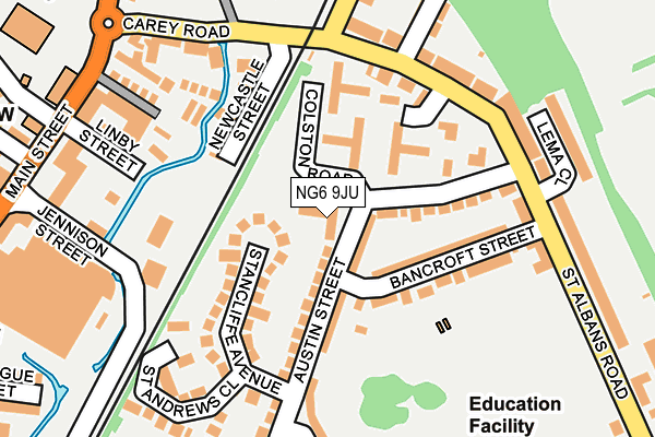 NG6 9JU map - OS OpenMap – Local (Ordnance Survey)