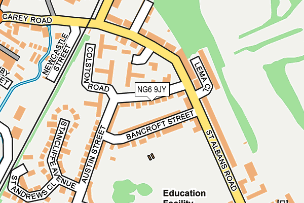 NG6 9JY map - OS OpenMap – Local (Ordnance Survey)
