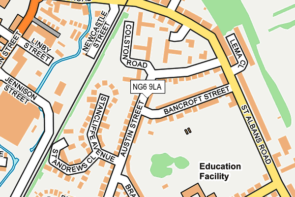 NG6 9LA map - OS OpenMap – Local (Ordnance Survey)