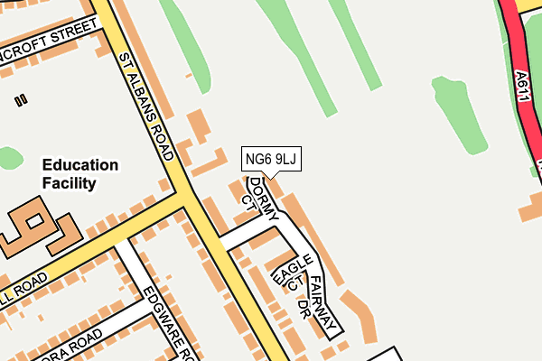 NG6 9LJ map - OS OpenMap – Local (Ordnance Survey)
