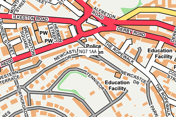 Map of NUMBER 5 NEWCASTLE DRIVE MANAGEMENT COMPANY LIMITED at local scale