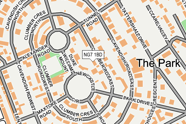 NG7 1BD map - OS OpenMap – Local (Ordnance Survey)