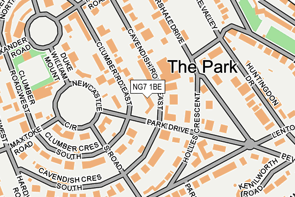 NG7 1BE map - OS OpenMap – Local (Ordnance Survey)