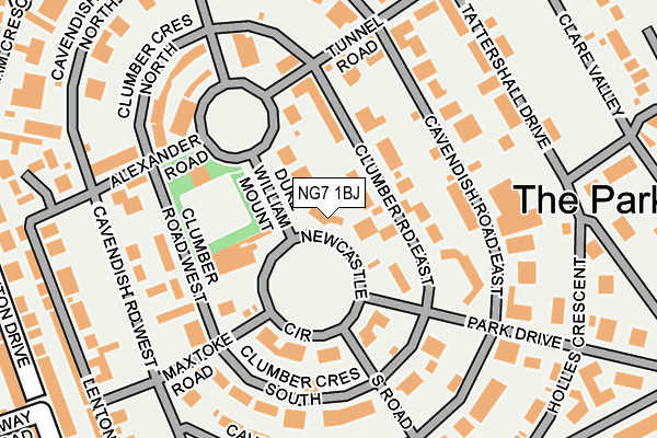 NG7 1BJ map - OS OpenMap – Local (Ordnance Survey)