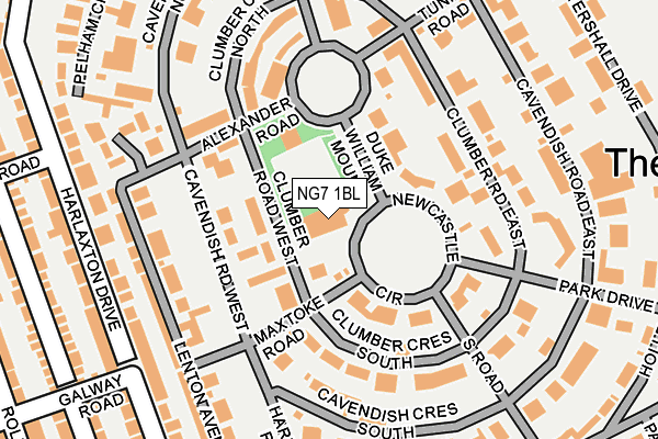 NG7 1BL map - OS OpenMap – Local (Ordnance Survey)