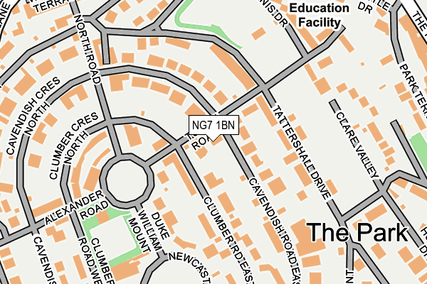 NG7 1BN map - OS OpenMap – Local (Ordnance Survey)