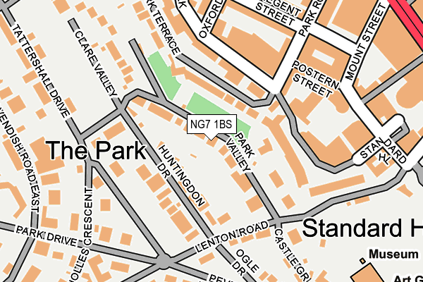 NG7 1BS map - OS OpenMap – Local (Ordnance Survey)