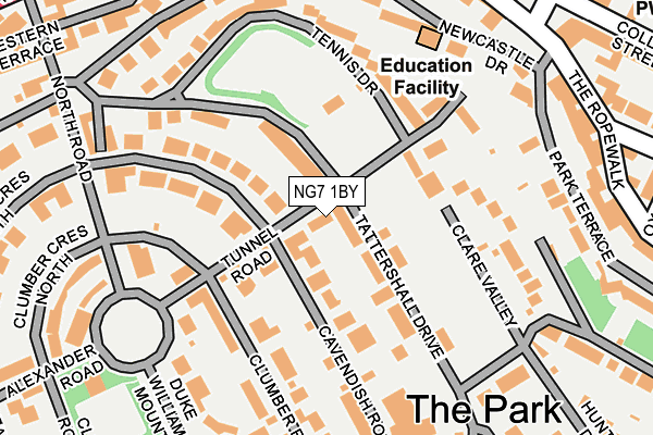 NG7 1BY map - OS OpenMap – Local (Ordnance Survey)