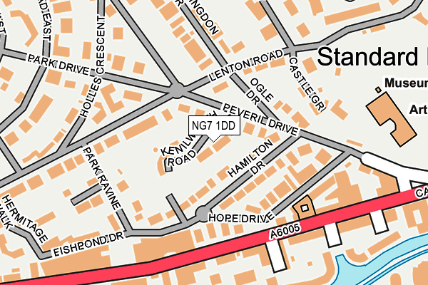 NG7 1DD map - OS OpenMap – Local (Ordnance Survey)
