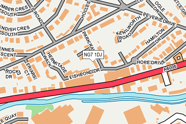 NG7 1DJ map - OS OpenMap – Local (Ordnance Survey)