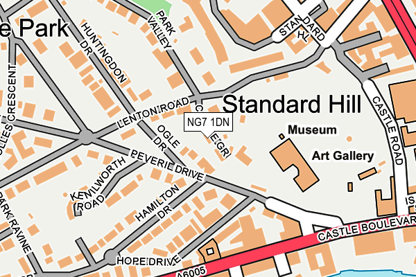NG7 1DN map - OS OpenMap – Local (Ordnance Survey)
