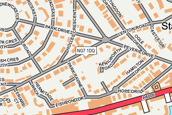 NG7 1DQ map - OS OpenMap – Local (Ordnance Survey)