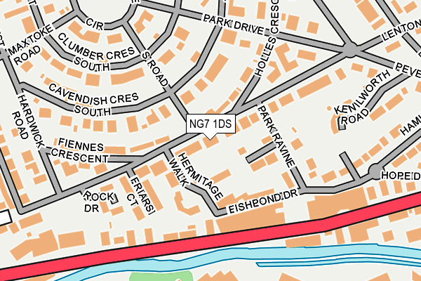 NG7 1DS map - OS OpenMap – Local (Ordnance Survey)