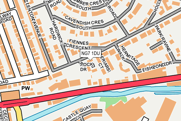 NG7 1DU map - OS OpenMap – Local (Ordnance Survey)