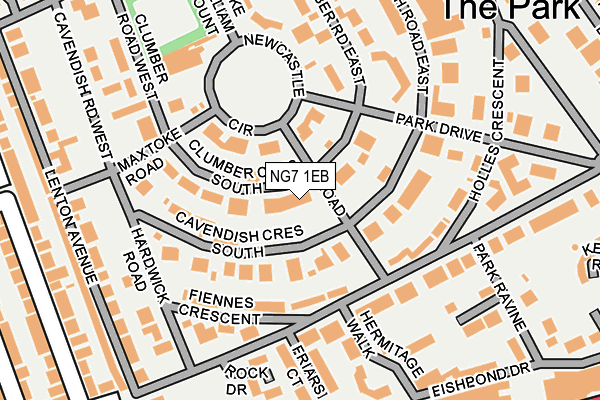 NG7 1EB map - OS OpenMap – Local (Ordnance Survey)