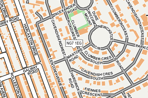 NG7 1EG map - OS OpenMap – Local (Ordnance Survey)