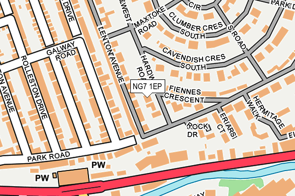 NG7 1EP map - OS OpenMap – Local (Ordnance Survey)