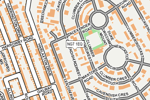 NG7 1EQ map - OS OpenMap – Local (Ordnance Survey)