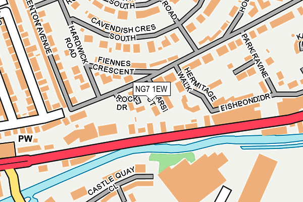 NG7 1EW map - OS OpenMap – Local (Ordnance Survey)