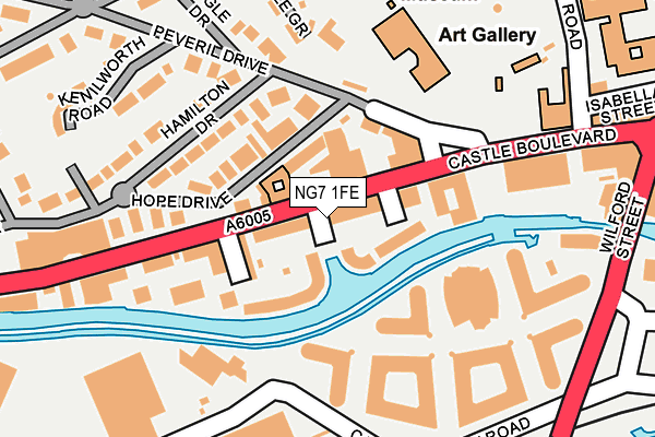 NG7 1FE map - OS OpenMap – Local (Ordnance Survey)