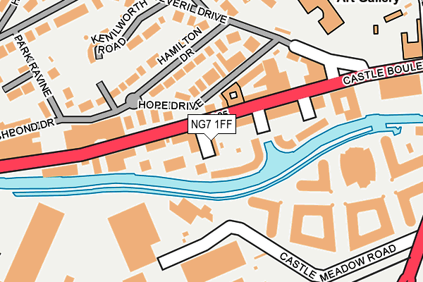 NG7 1FF map - OS OpenMap – Local (Ordnance Survey)