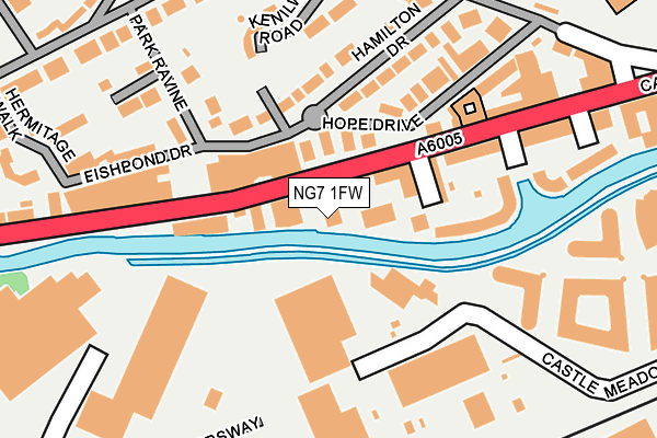 NG7 1FW map - OS OpenMap – Local (Ordnance Survey)