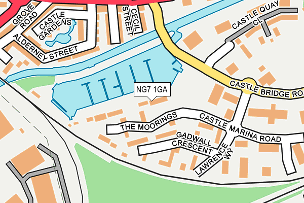 NG7 1GA map - OS OpenMap – Local (Ordnance Survey)