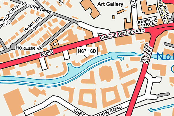 NG7 1GD map - OS OpenMap – Local (Ordnance Survey)