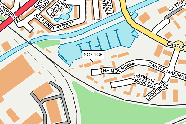 NG7 1GF map - OS OpenMap – Local (Ordnance Survey)