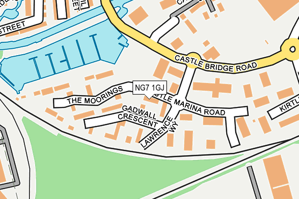 NG7 1GJ map - OS OpenMap – Local (Ordnance Survey)